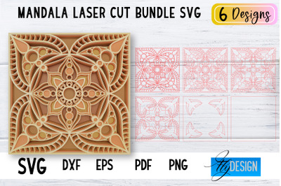 Mandala Laser Cut SVG | Mandala SVG Design | CNC files