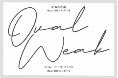 Ovalweak Signature Script Font