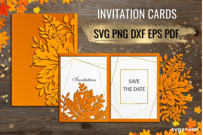 Autumn Invitation SVG | Fall | Autumn | Envelope