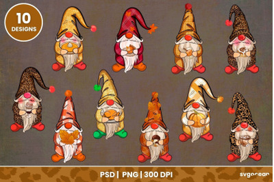 Fall Gnomes Sublimation Bundle | Clipart | PNG 300 DPI