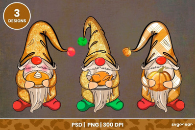 Fall Gnomes Sublimation | Clipart | PNG 300 DPI