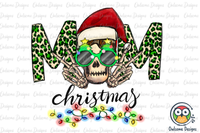 Funny Mom Skeleton Christmas PNG Sublimation