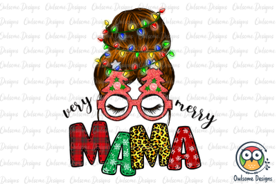 Very Merry Mama Christmas Sublimation Designs