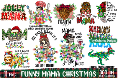 Funny Mama Christmas Sublimation Bundle