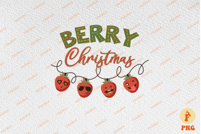 Berry Christmas Cute Strawberry Xmas