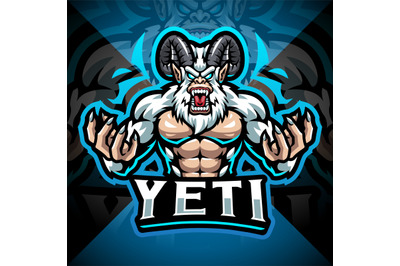 Yeti esport mascot logo design