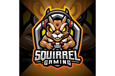 Squirrel gaming esport mascot logo design