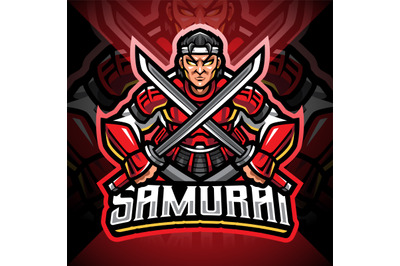 Samurai esport mascot logo design