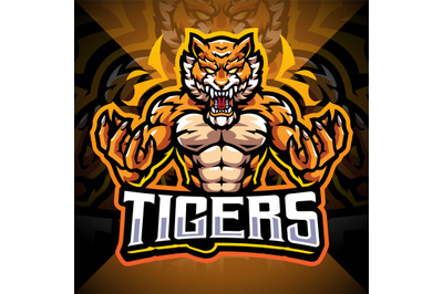 Tigers esport mascot logo design