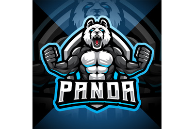 Panda fighter esport mascot logo