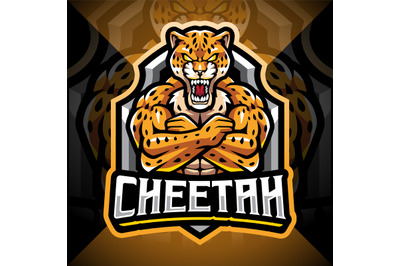 Cheetah esport mascot logo design