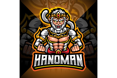 Hanoman esport mascot logo design