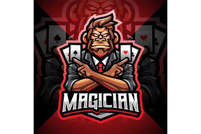 Magic monkey esport mascot logo