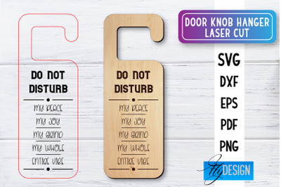 Door Knob Hanger Laser Cut SVG | Home SVG Design | CNC files