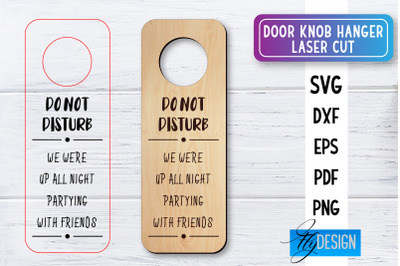 Door Knob Hanger Laser Cut SVG | Home SVG Design | CNC files