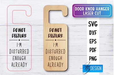 Door Knob Hanger Laser Cut SVG | Home SVG Design | CNC files