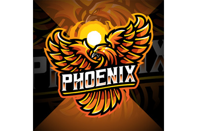 Phoenix esport mascot logo design