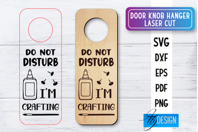 Door Knob Hanger Laser Cut SVG | Home SVG Design | CNC files