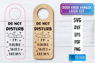 Door Knob Hanger Laser Cut SVG | Home SVG Design | CNC files