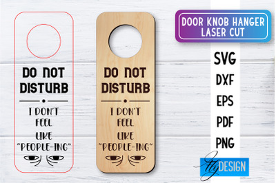 Door Knob Hanger Laser Cut SVG | Home SVG Design | CNC files