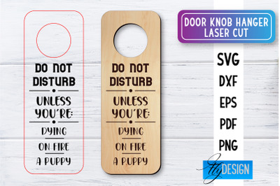 Door Knob Hanger Laser Cut SVG | Home SVG Design | CNC files