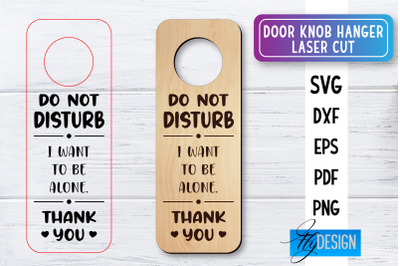 Door Knob Hanger Laser Cut SVG | Home SVG Design | CNC files