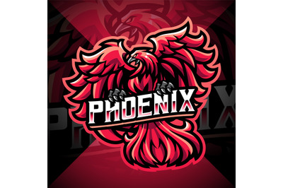 Phoenix esport mascot logo design