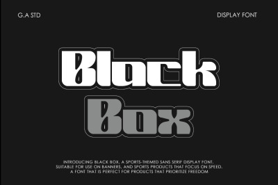 Black Box - A Display Font
