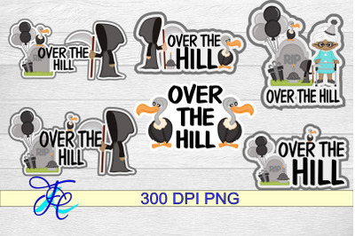 Over The Hill Woman Stickers aa