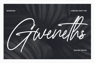 Gweneths Signature Script Font