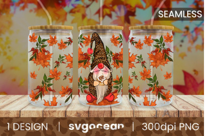 Leopard Gnome Libbey Wrap | Beer Can | 16 Oz Libbey Glass