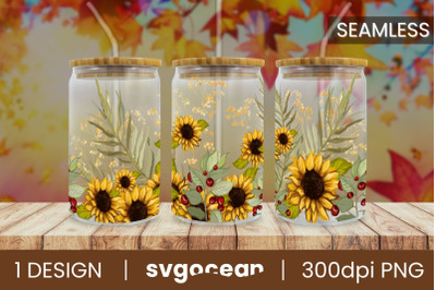 Sunflower Can Glass Png | Beer Can | 16 Oz Libbey Glass