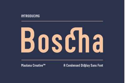 Boscha Condensed Display Sans Font