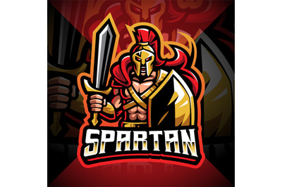 Spartan esport mascot logo design