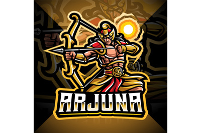 Arjuna archer esport mascot logo design