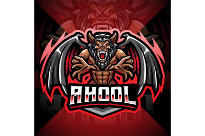 Ahool esport mascot logo design