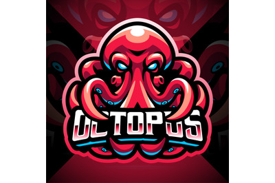 Octopus esport mascot logo design