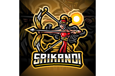 Srikandi esport mascot logo design