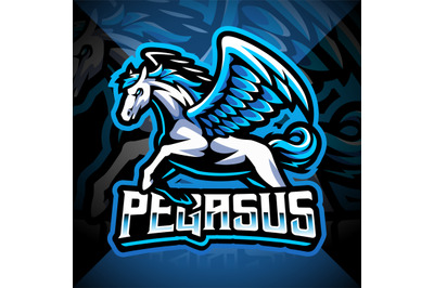 Pegasus esport mascot logo design