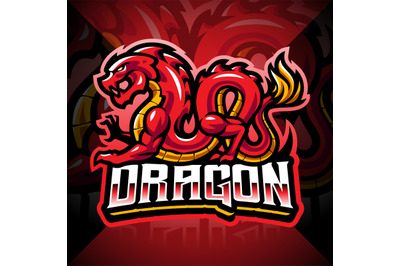 Dragon esport mascot logo design