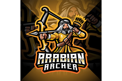 Arabian archer esport mascot logo design