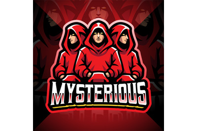 Mysterious esport mascot logo design