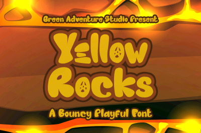 Yellow Rocks - A Bouncy Playful Font