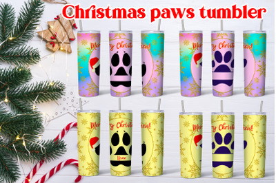 Christmas paws | Paws tumbler sublimation