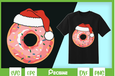 Donut Santa Hat Matching Christmas