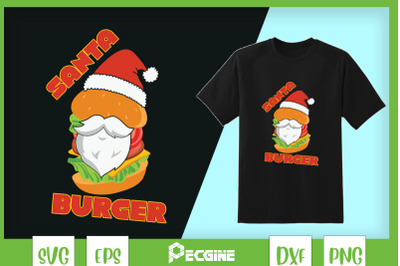 Santa burger christmas fast food