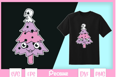 Pastel Goth Christmas Tree SVG