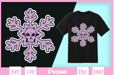 Snowflakes Skull Pastel Goth