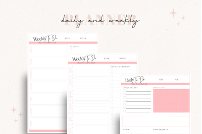 Modern Daily and Weekly Planners