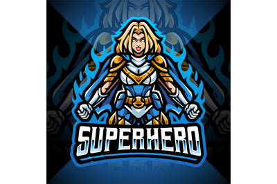 Superhero girls esport mascot logo design